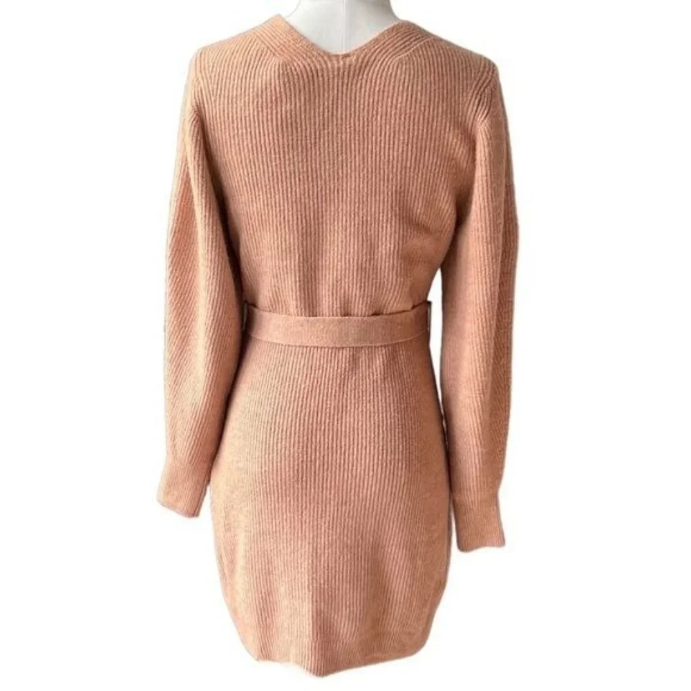 Free People Sienna Wrap Dress in Cocoa Size Small NWT